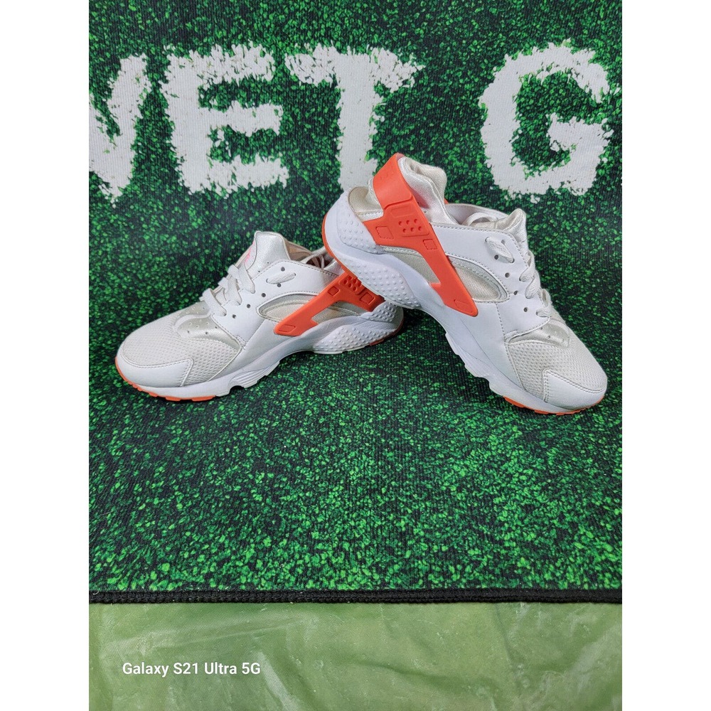 Girls' Nike Air Huarache Run White Racer Pink Running Shoes GS 654280-108 sz 7y